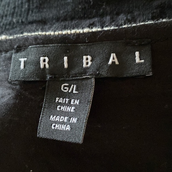 TRIBAL linen jacket embroidered black and white bohemian tassels textured large - Picture 11 of 15